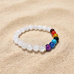Divine Rose Quartz 7 Chakra Energy Bracelet