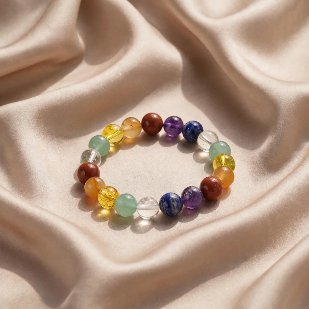 Kalavati Agate 7 Chakra Healing Crystal Bracelet
