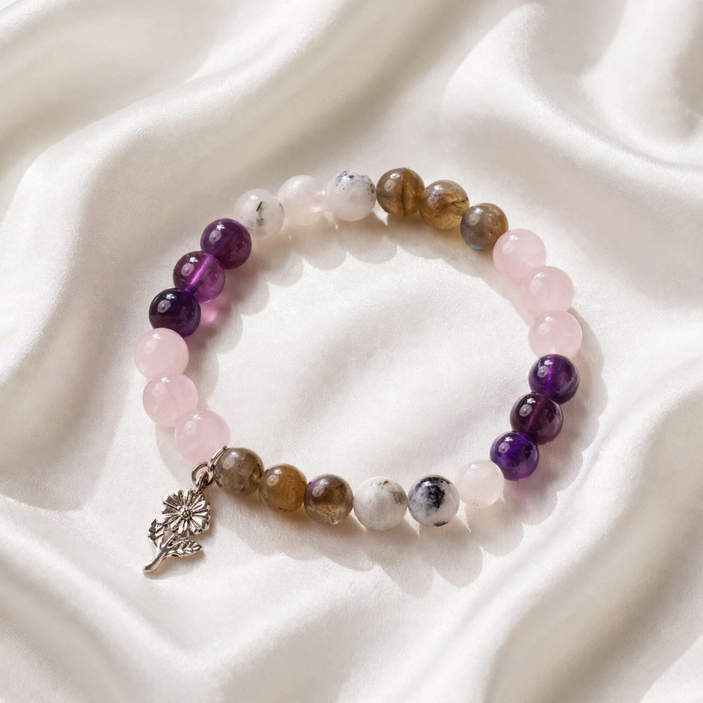 Kalavati Agate Divine Labradorite Moonstone Amethyst Bracelet