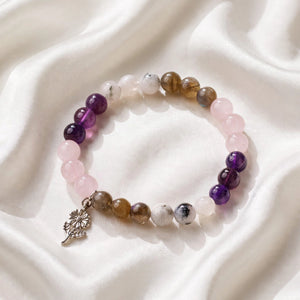 Kalavati Agate Divine Labradorite Moonstone Amethyst Bracelet