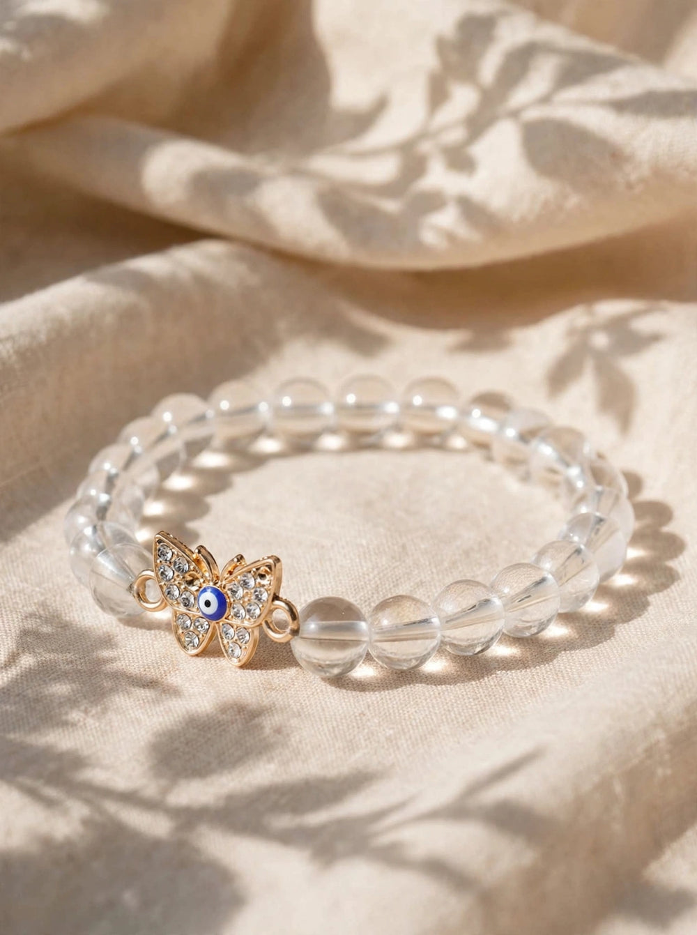 Divine Clear Quartz Butterfly Energy Bracelet