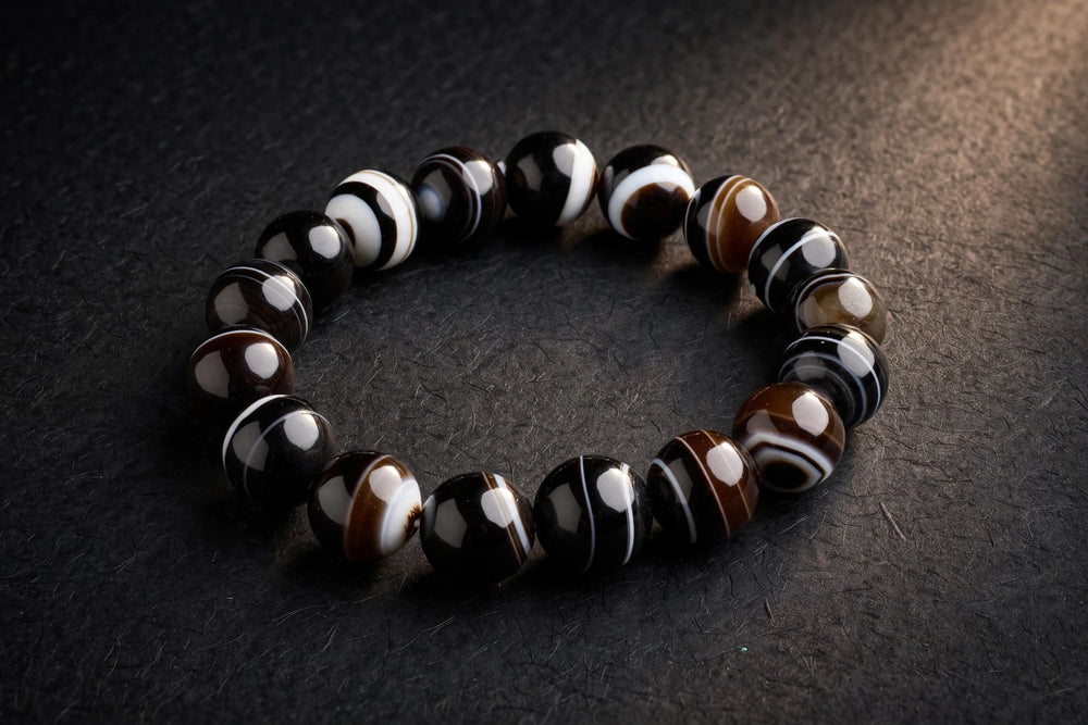 Premium Black Sulemani Gemstone Bracelet