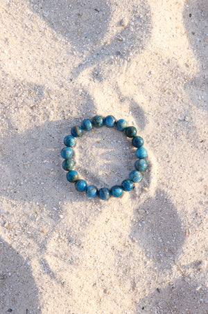 Kalavati Agate Authentic Blue Apatite Crystal Bracelet