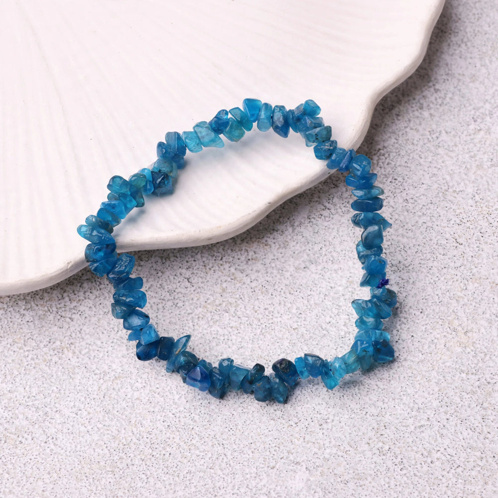 Authentic Blue Apatite Chip Bracelet