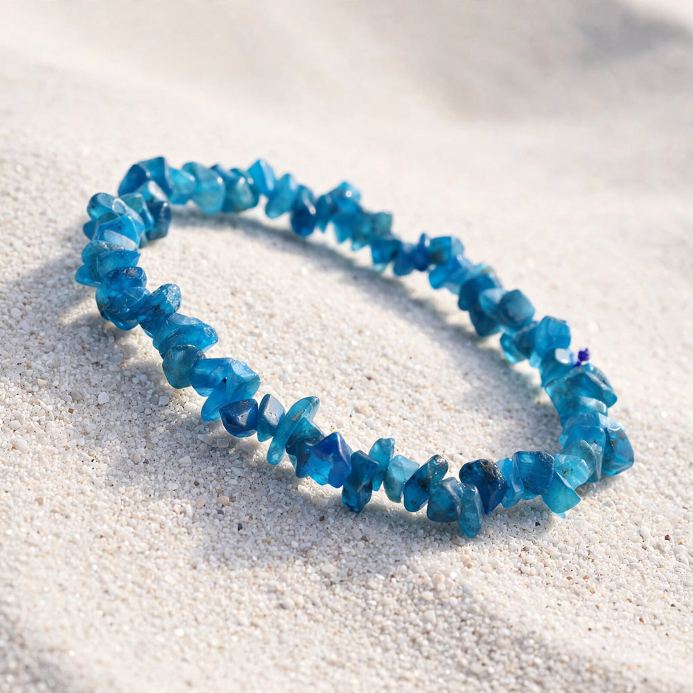 Authentic Blue Apatite Chip Bracelet