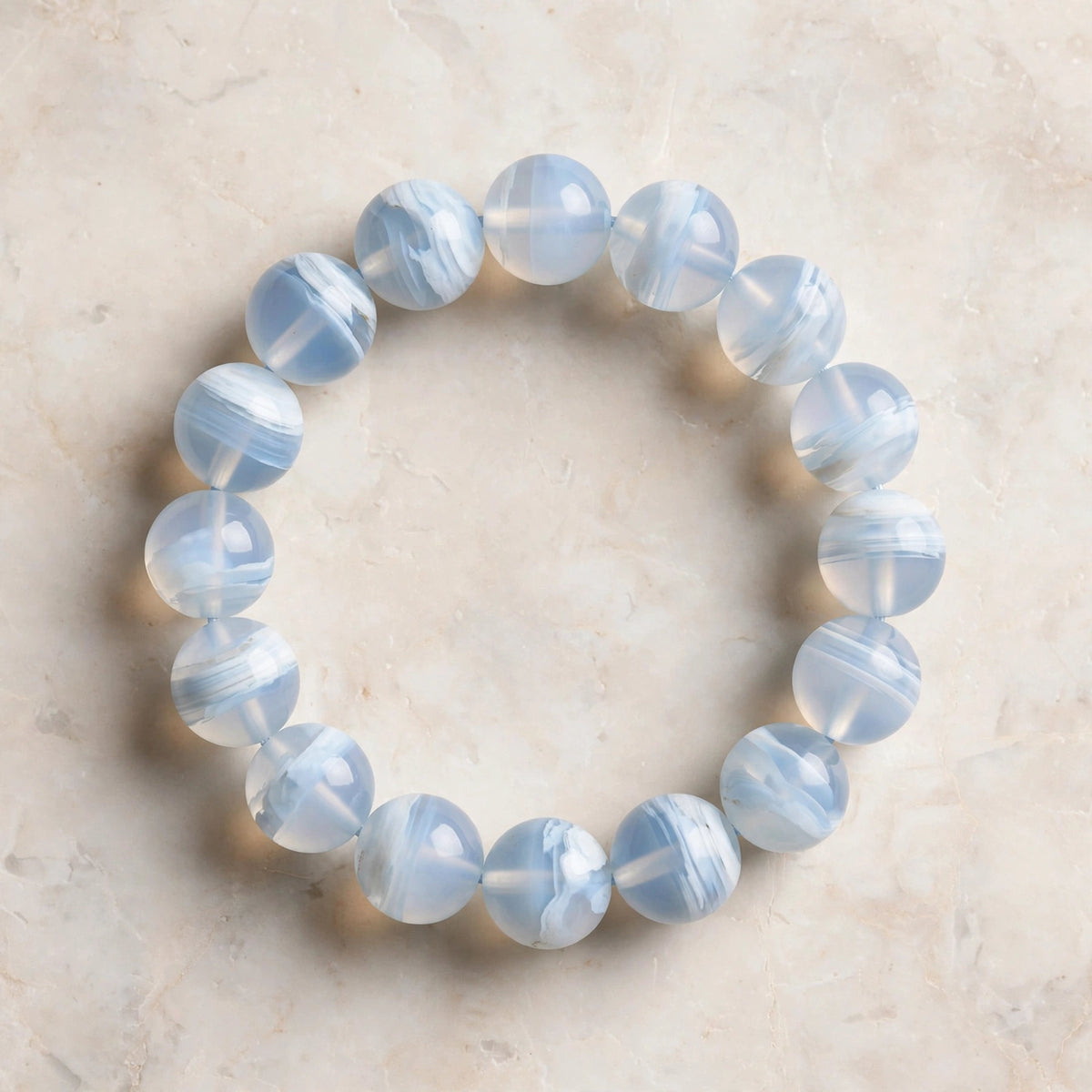 Authentic Blue Lace Agate Bracelet