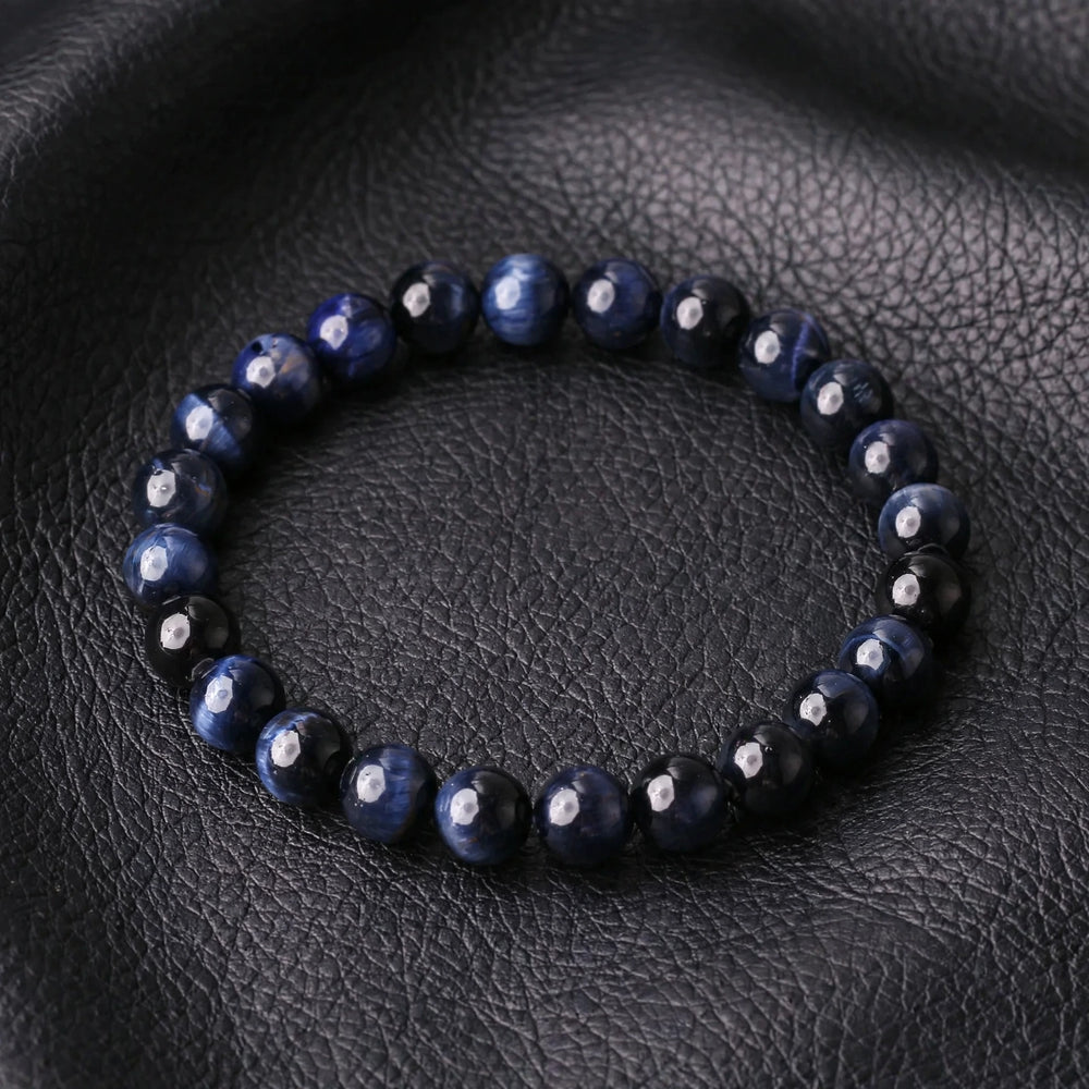 Premium Blue Tiger Eye Gemstone Bracelet