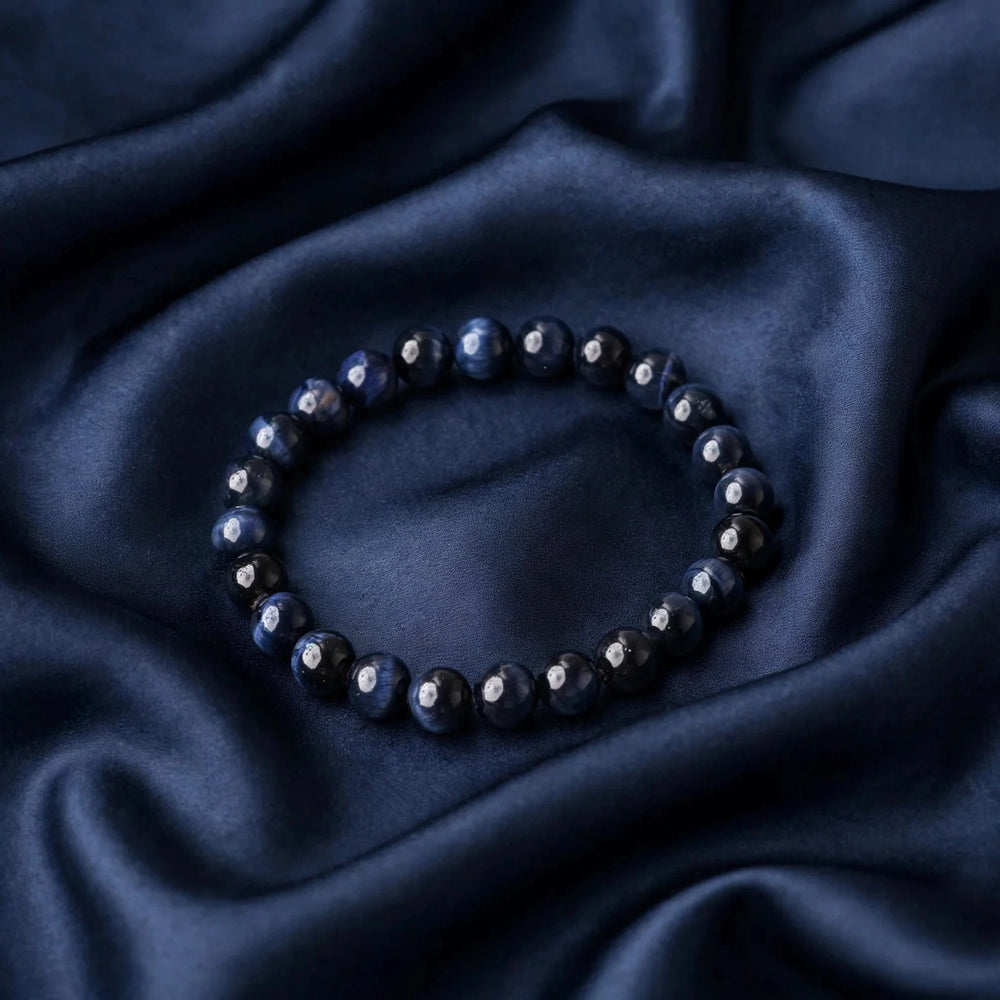 Premium Blue Tiger Eye Gemstone Bracelet