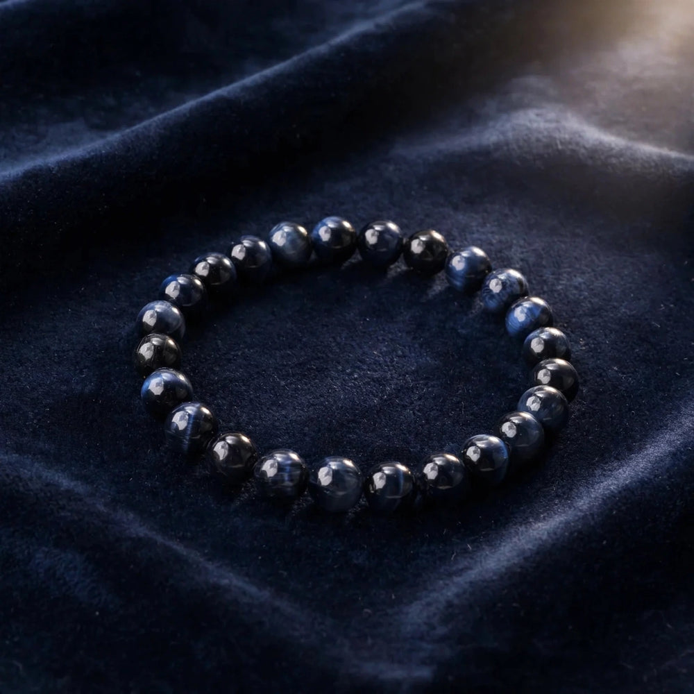 Premium Blue Tiger Eye Gemstone Bracelet