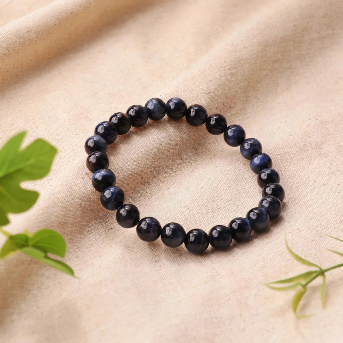 Premium Blue Tiger Eye Gemstone Bracelet