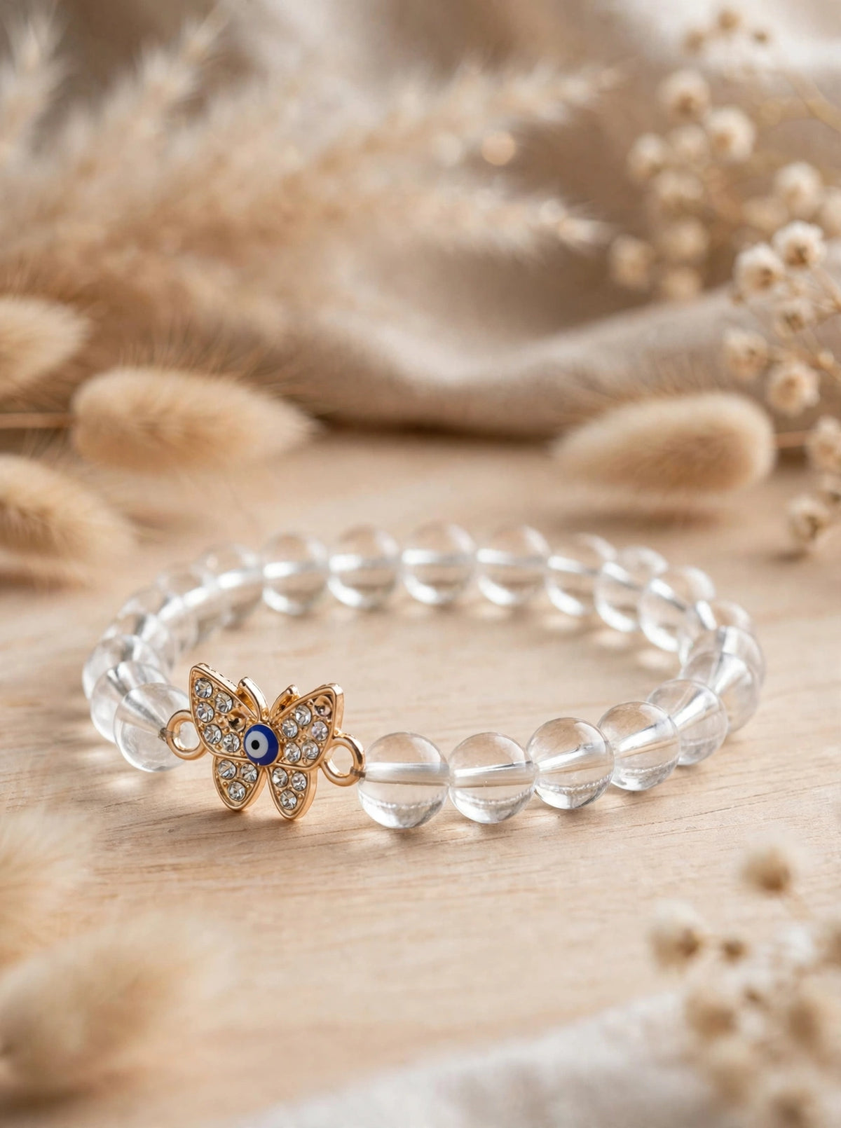 Divine Clear Quartz Butterfly Energy Bracelet