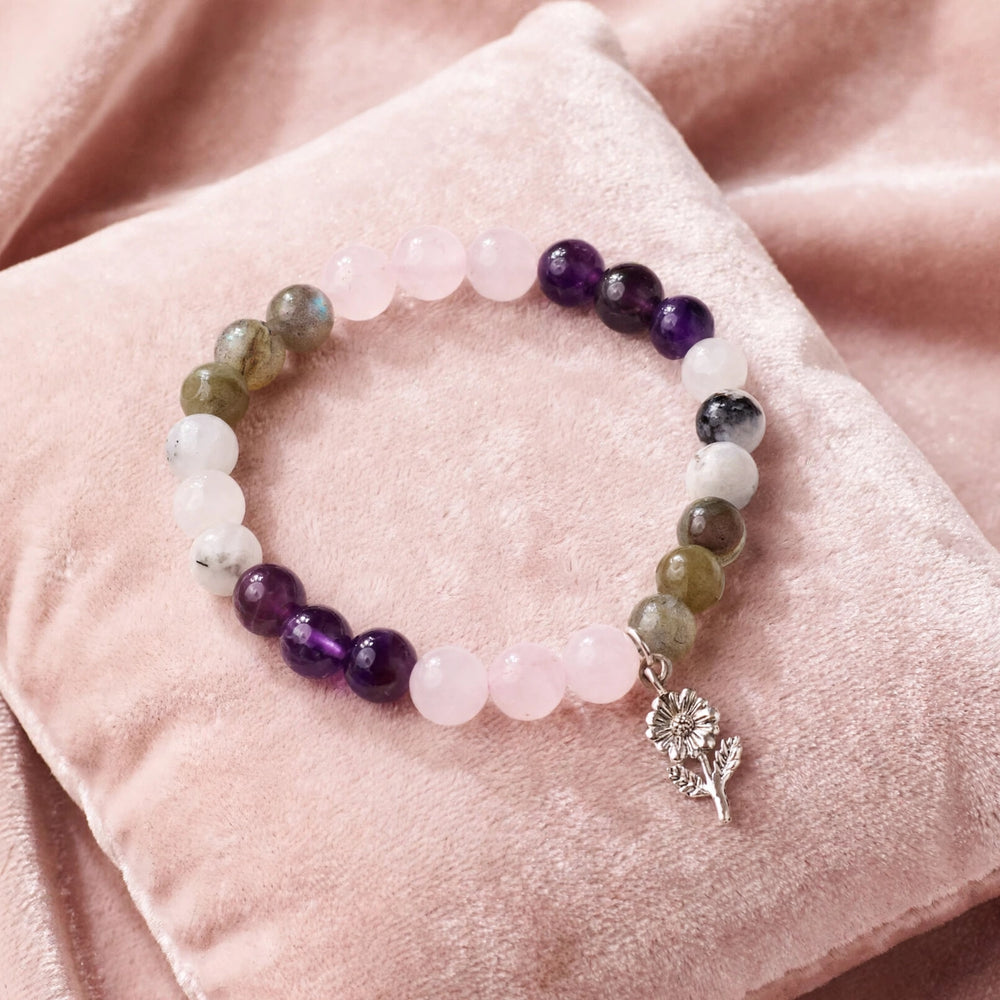 Kalavati Agate Divine Labradorite Moonstone Amethyst Bracelet