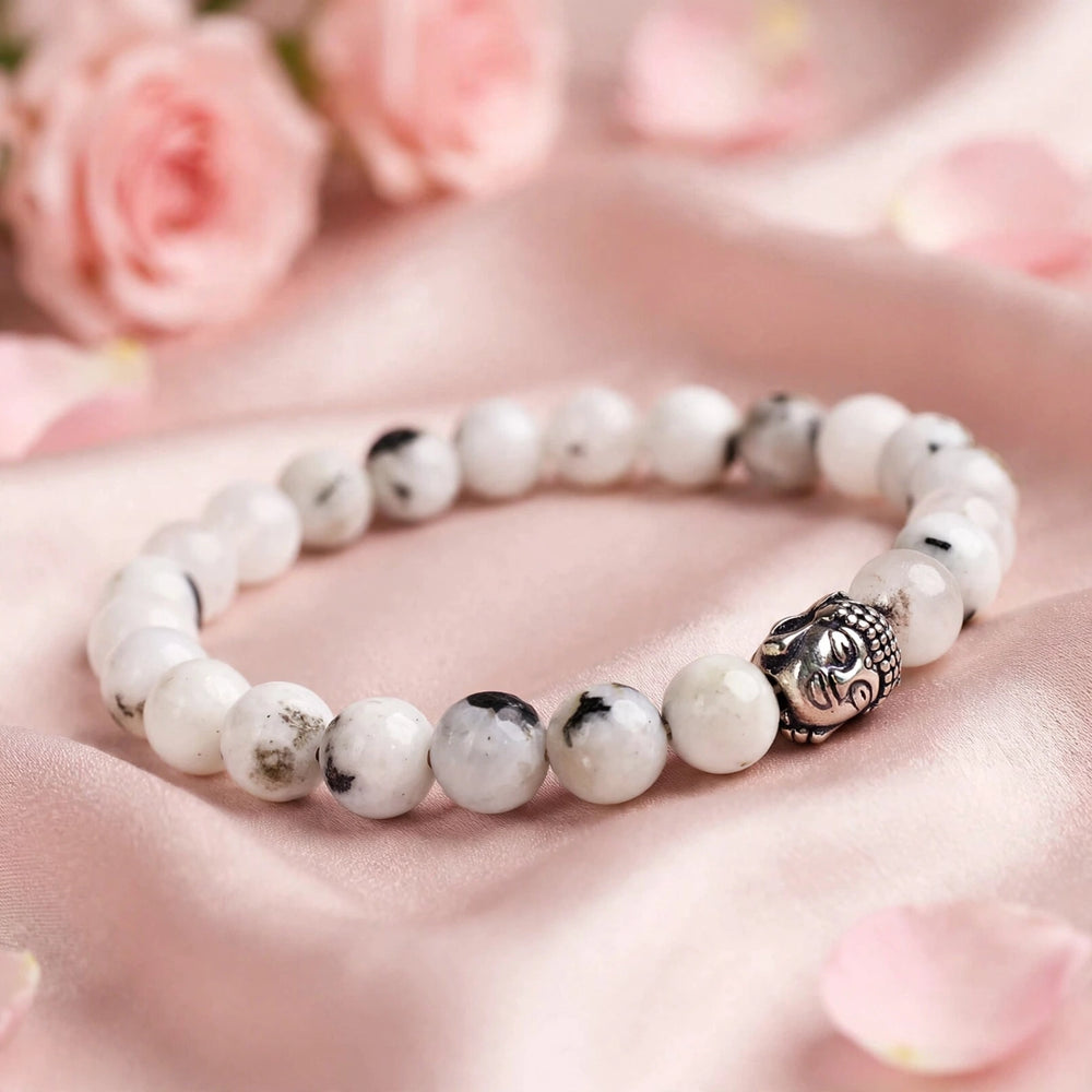 Divine Rainbow Moonstone Buddha Energy Bracelet