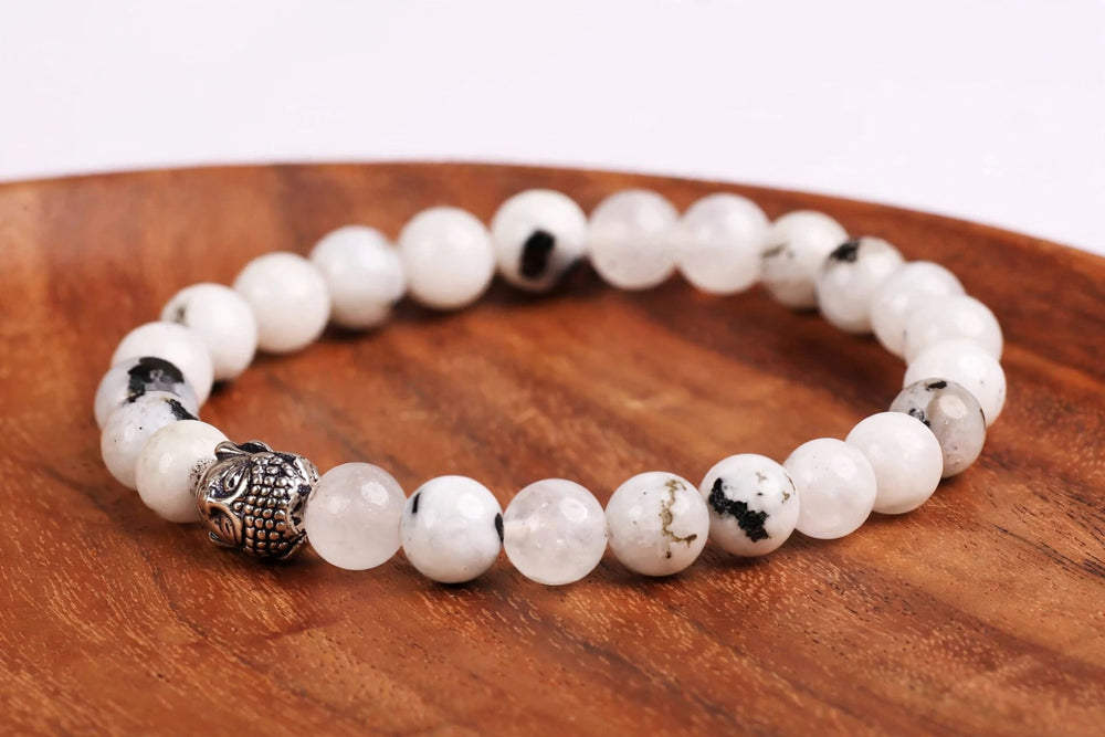 Divine Rainbow Moonstone Buddha Energy Bracelet