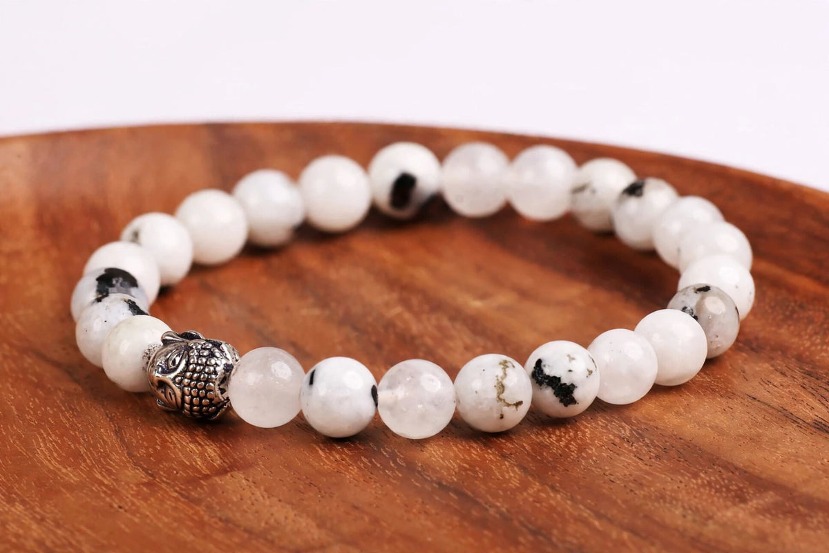 Divine Rainbow Moonstone Buddha Energy Bracelet