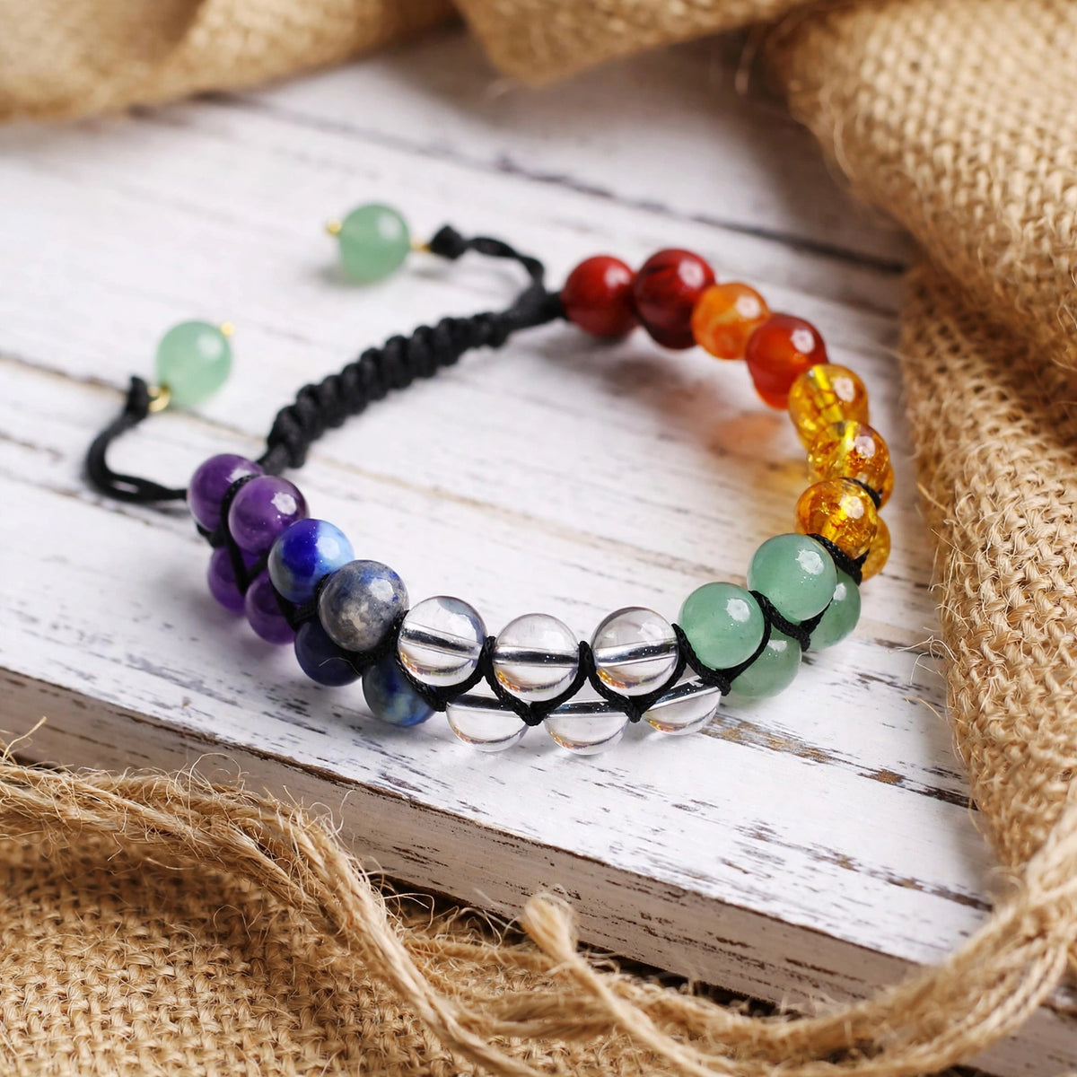 Premium Double Layer 7 Chakra Gemstone Bracelet