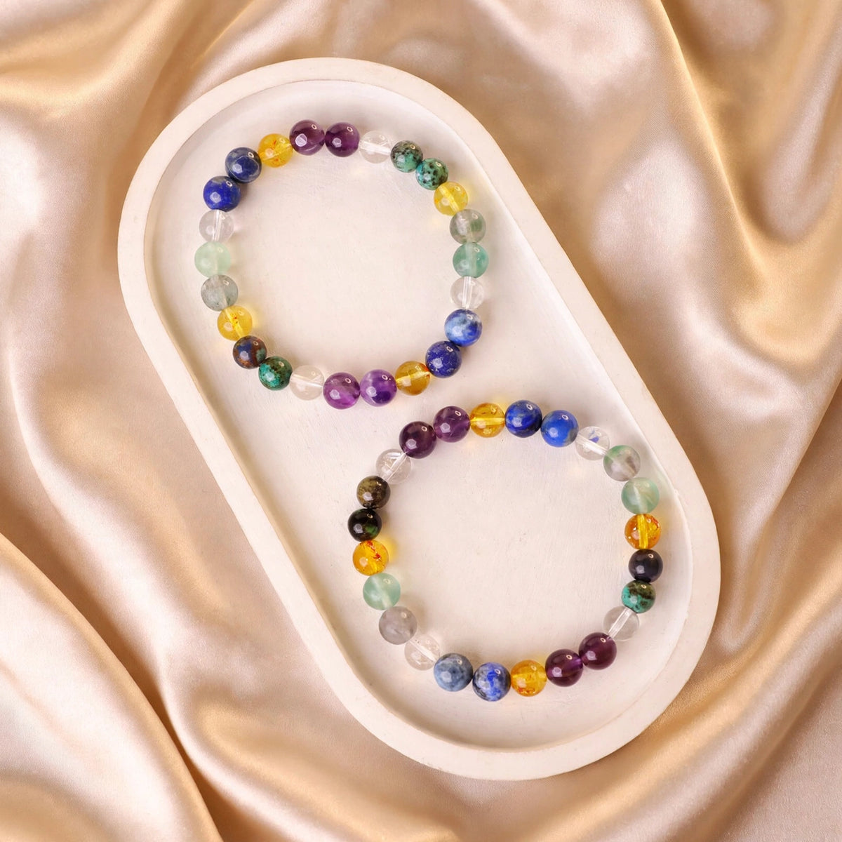 Kalavati Agate Seven Chakra Spiritual Bracelet