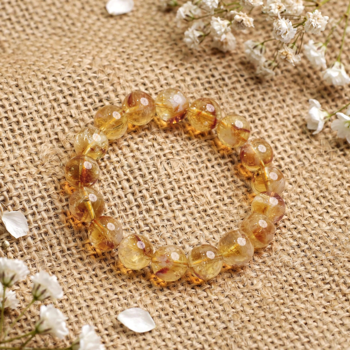 Premium Golden Citrine Gemstone Bracelet