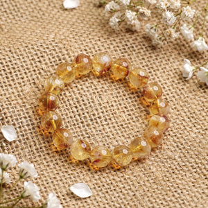 Premium Golden Citrine Gemstone Bracelet