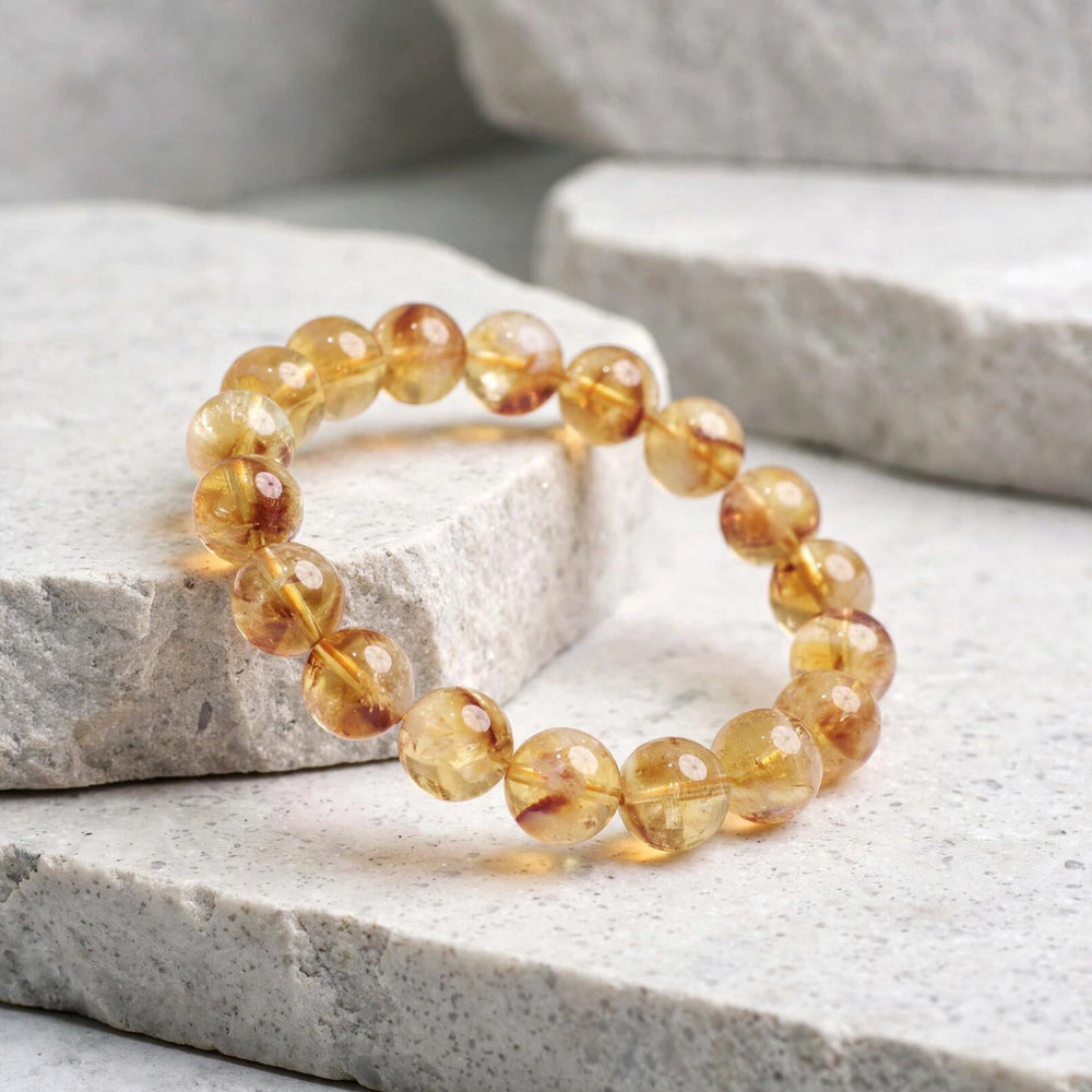Premium Golden Citrine Gemstone Bracelet