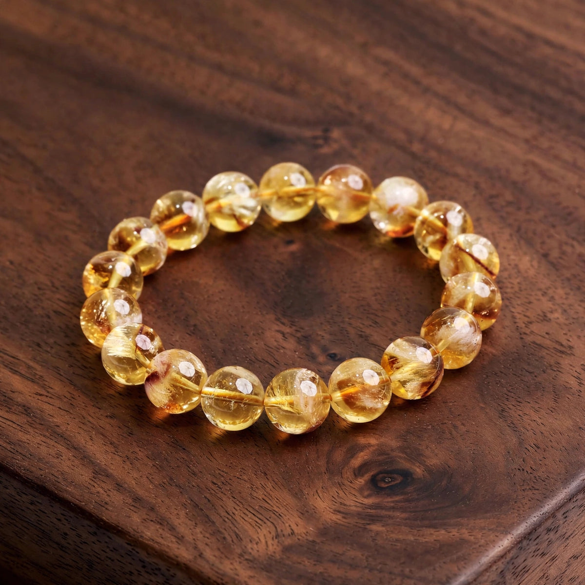 Premium Golden Citrine Gemstone Bracelet