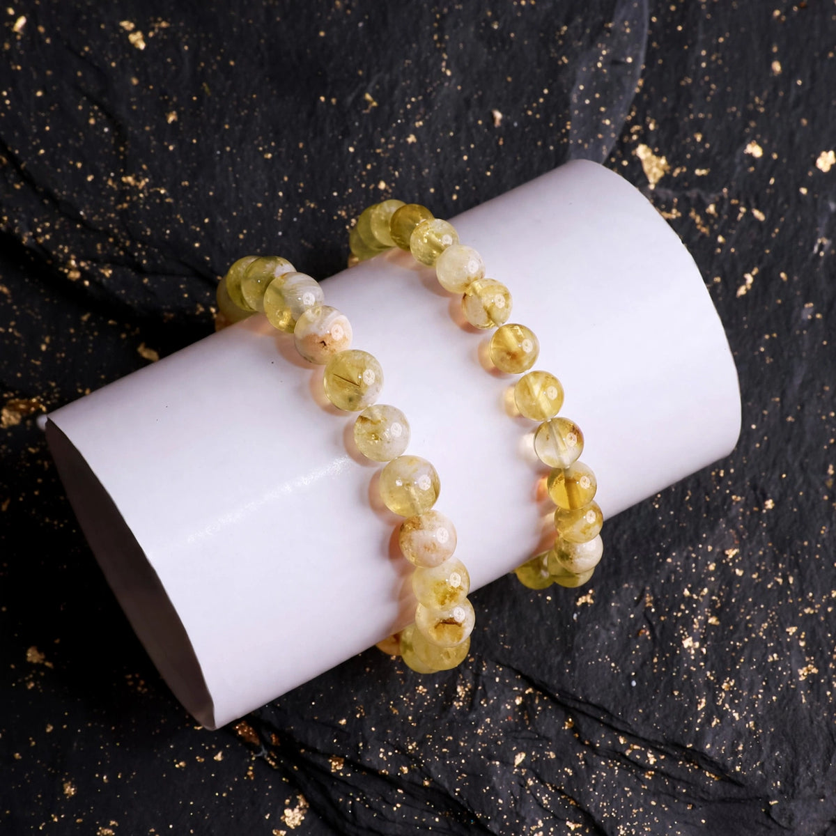 Natural Citrine Crystal Beaded Bracelet