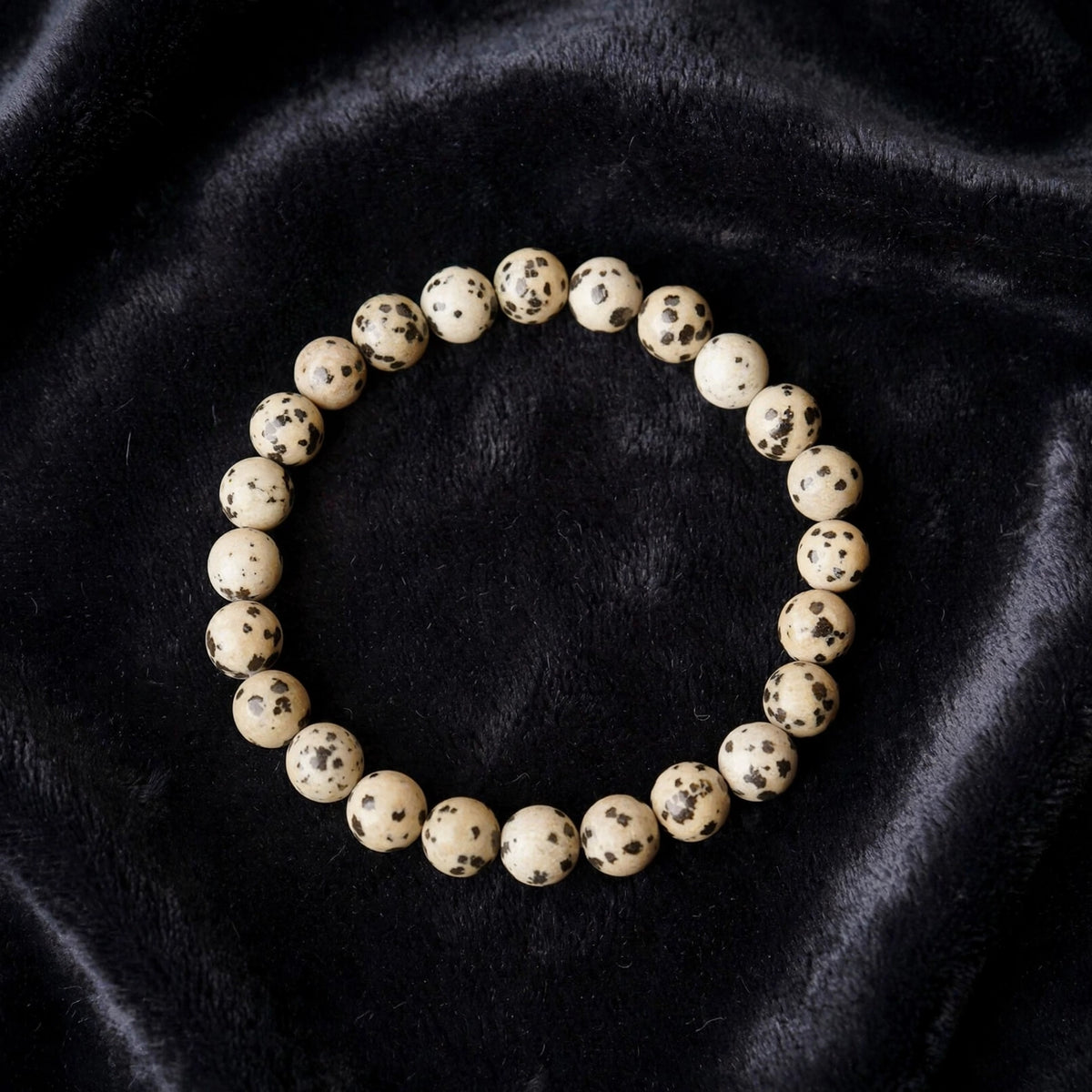 Natural Dalmatian Jasper Crystal Bracelet