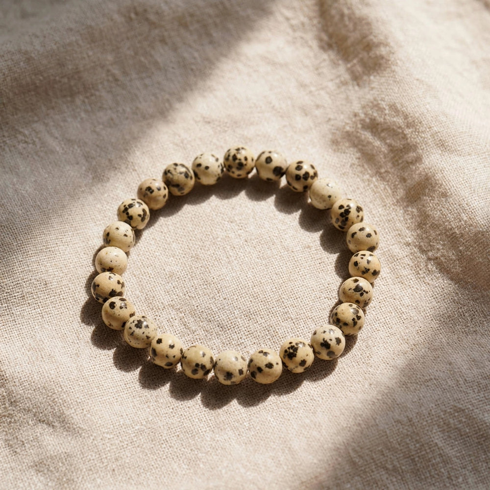 Natural Dalmatian Jasper Crystal Bracelet