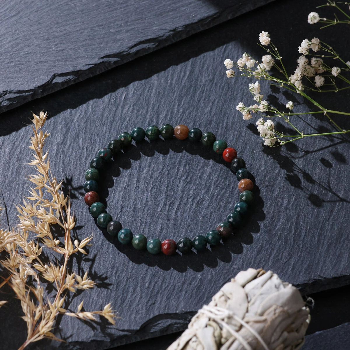 Kalavati Agate Authentic Bloodstone Crystal Bracelet