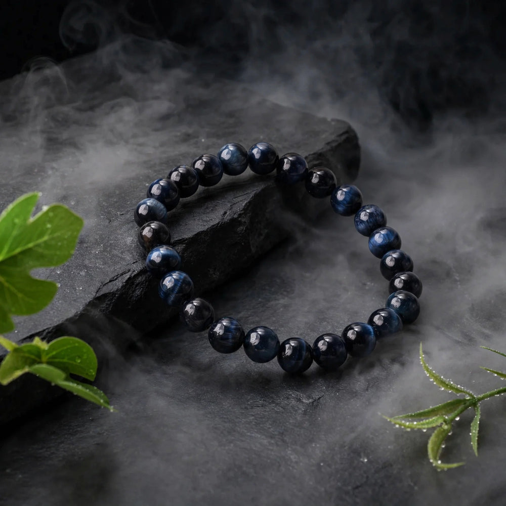 Premium Blue Tiger Eye Gemstone Bracelet