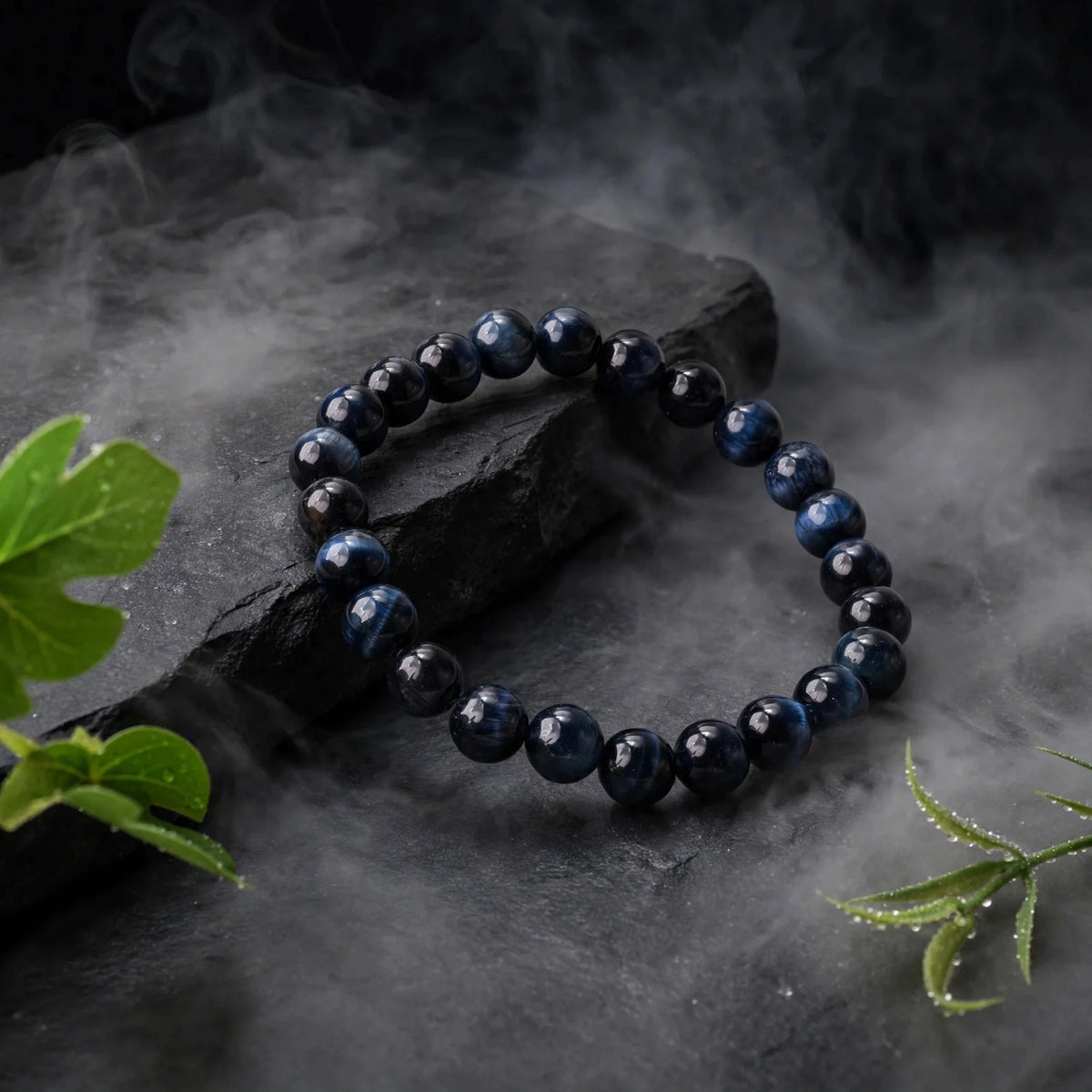 Premium Blue Tiger Eye Gemstone Bracelet