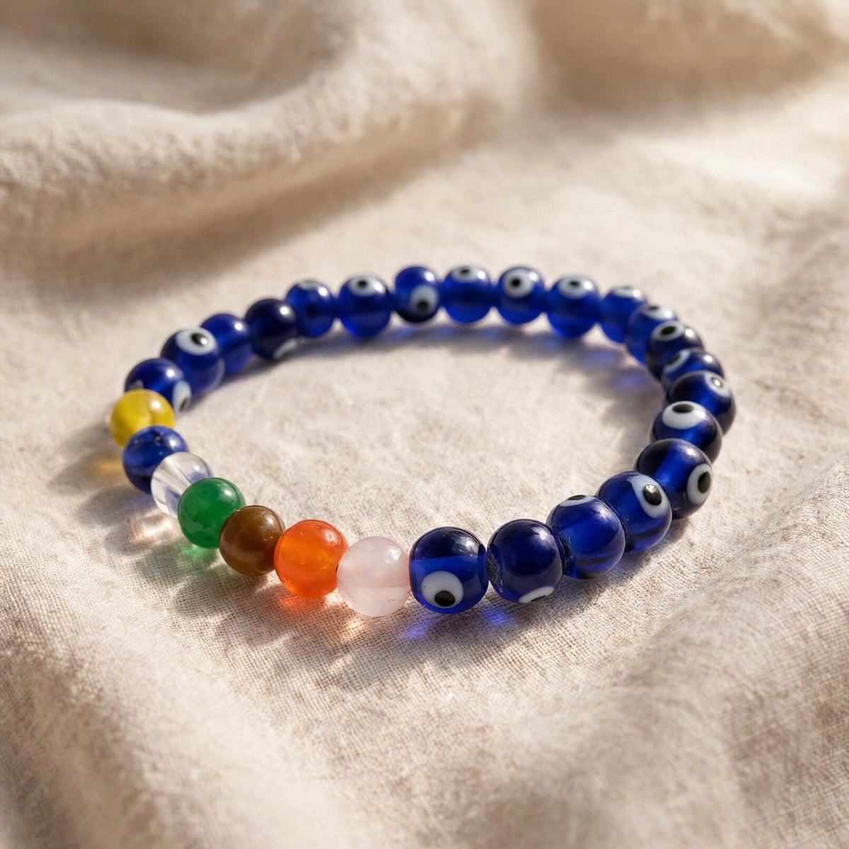 Divine Evil Eye 7 Chakra Energy Bracelet