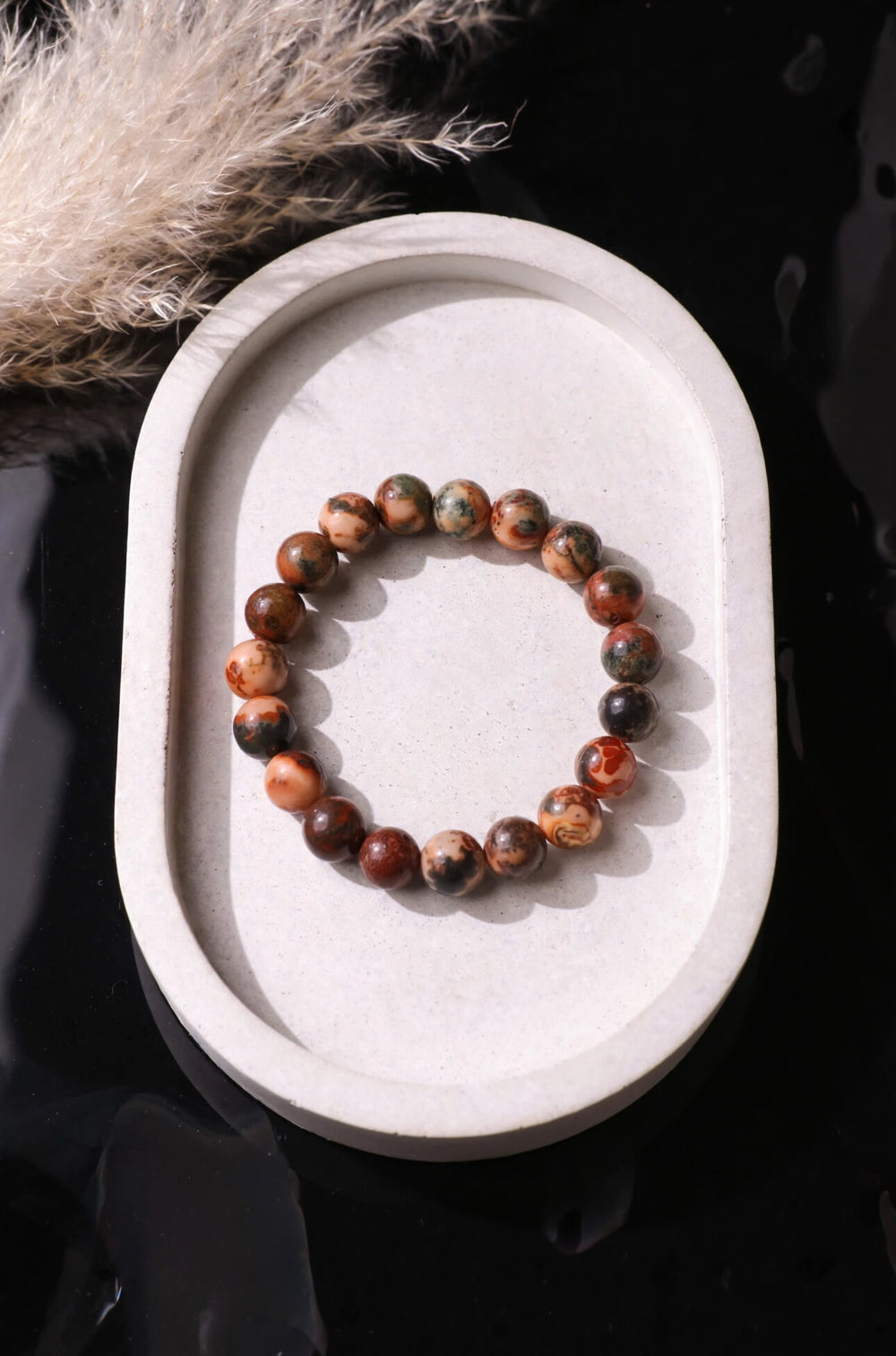 Kalavati Agate Natural Leopard Jasper Crystal Bracelet