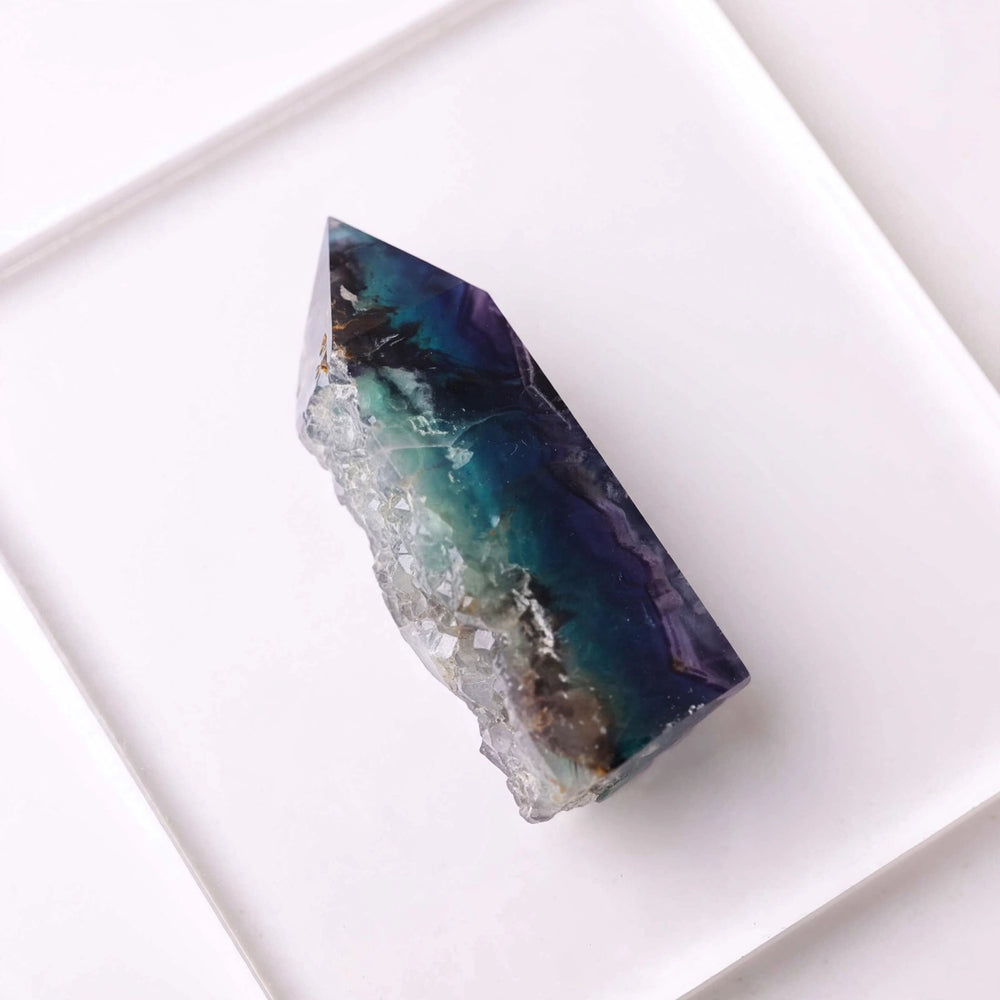 Kalavati Agate Premium Rainbow Fluorite Crystal Tower