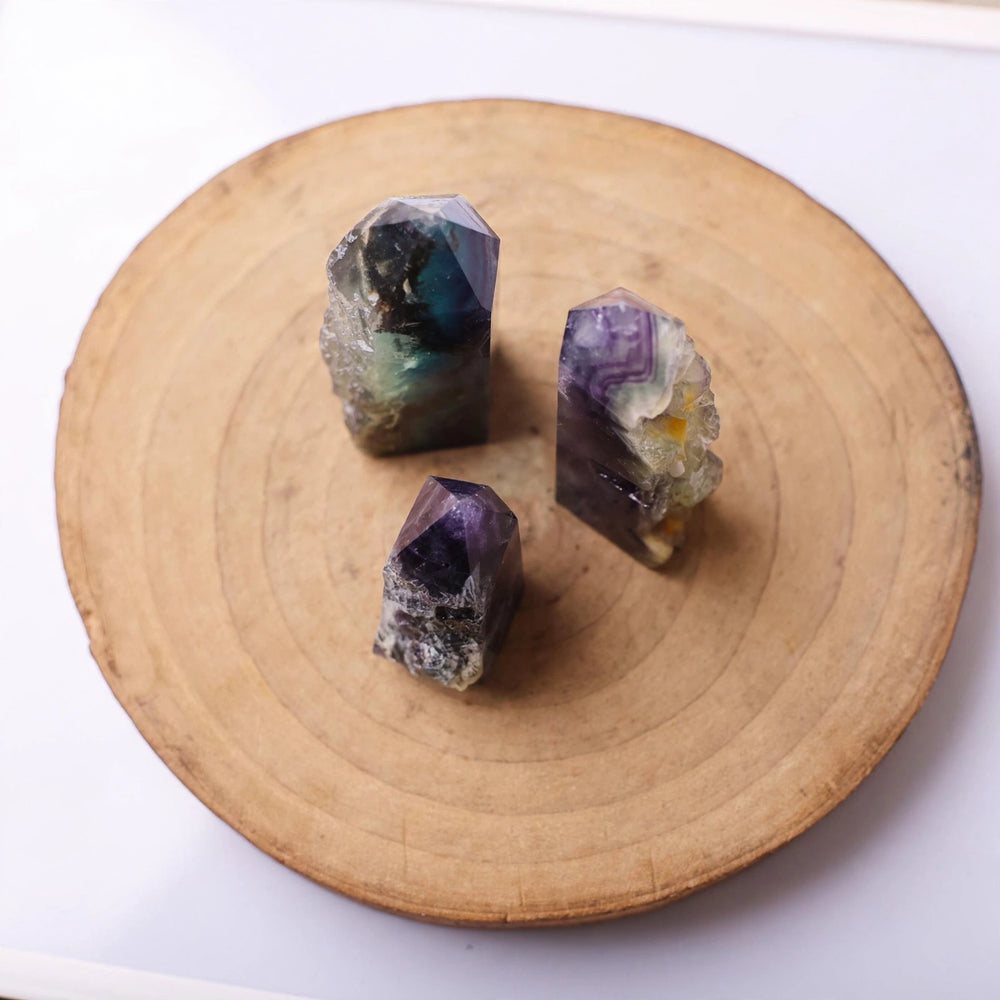 Kalavati Agate Premium Rainbow Fluorite Crystal Tower
