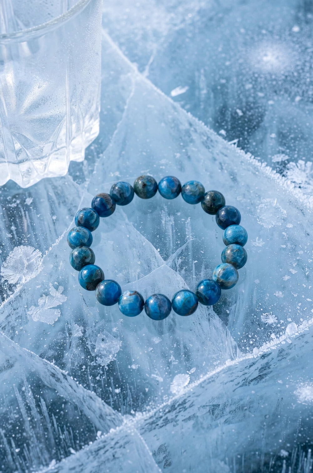 Kalavati Agate Authentic Blue Apatite Crystal Bracelet