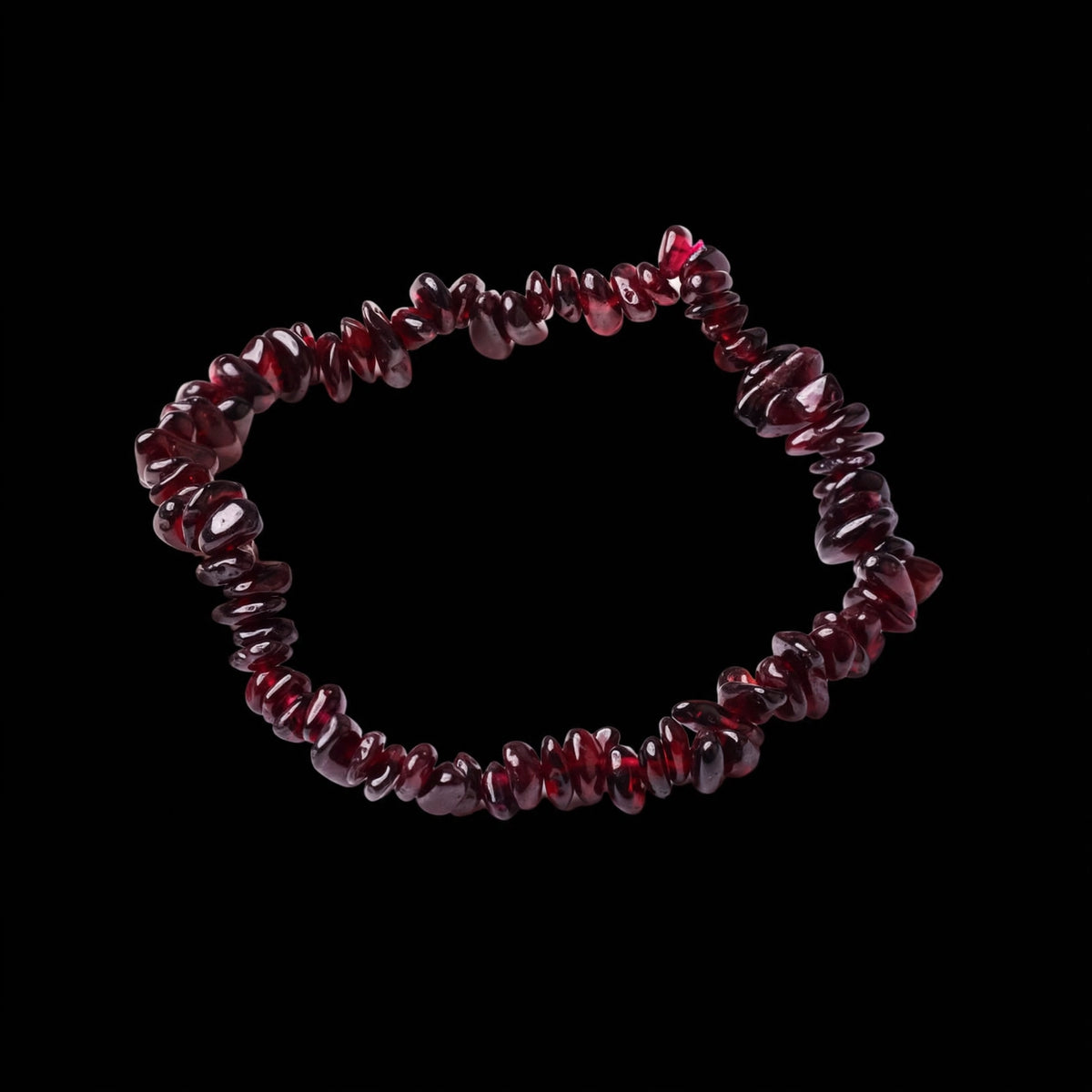 Kalavati Agate Natural Garnet Chips Bracelet