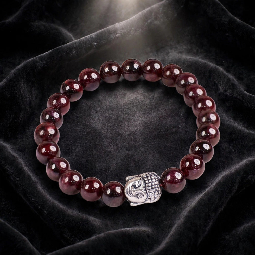 Divine Garnet Buddha Energy Bracelet