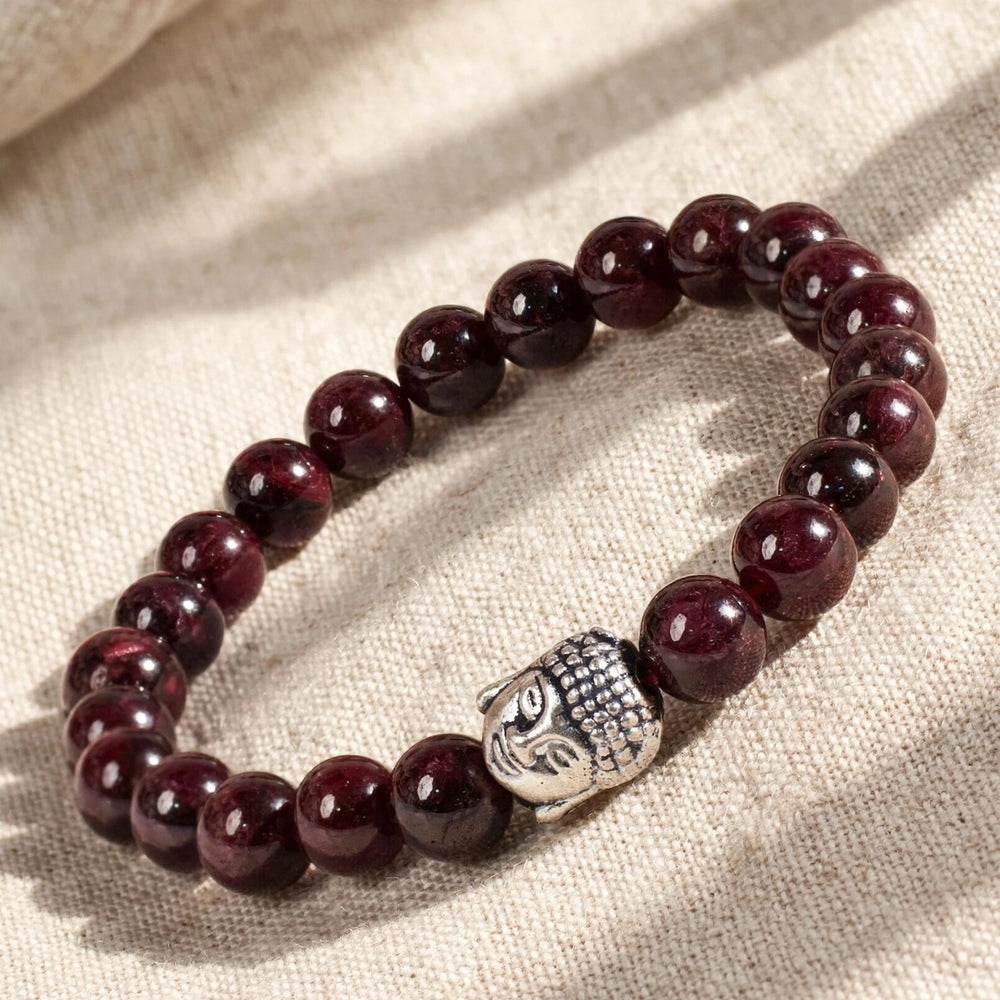 Divine Garnet Buddha Energy Bracelet