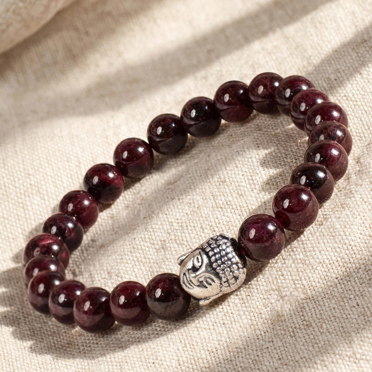 Divine Garnet Buddha Energy Bracelet