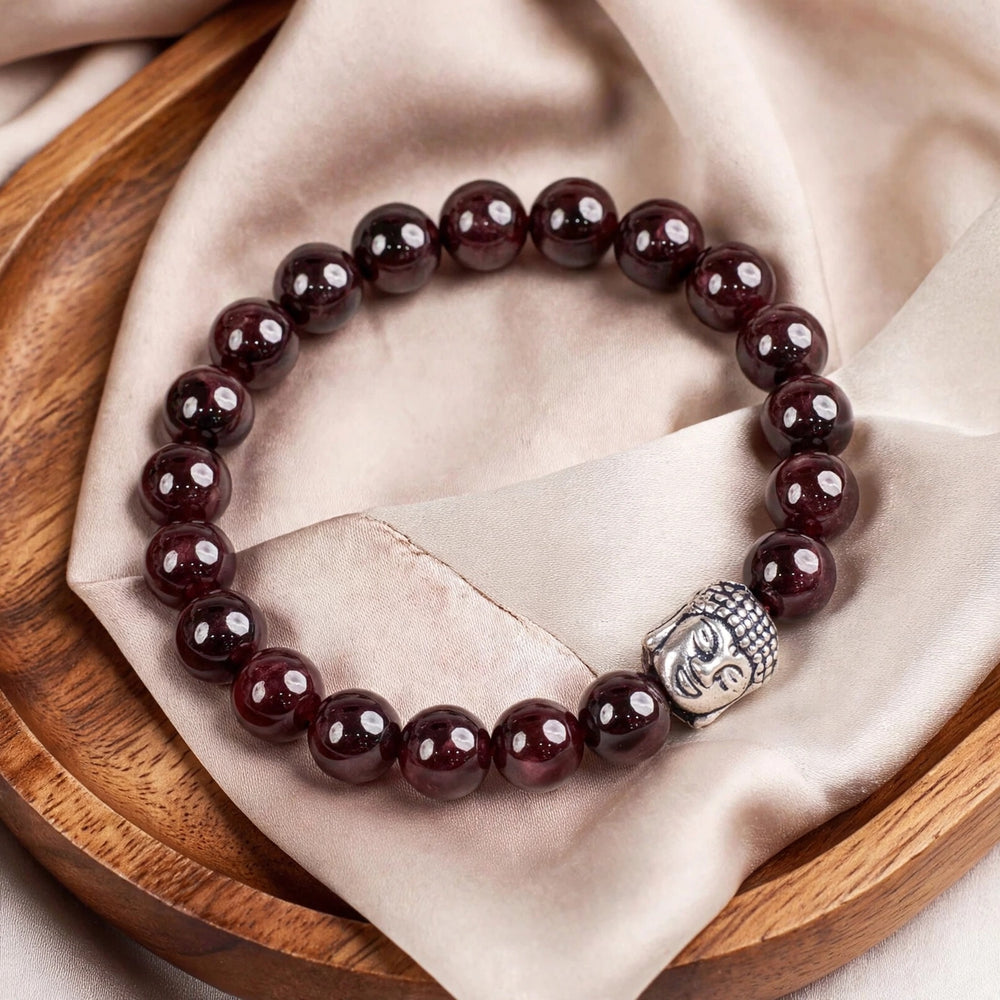 Divine Garnet Buddha Energy Bracelet
