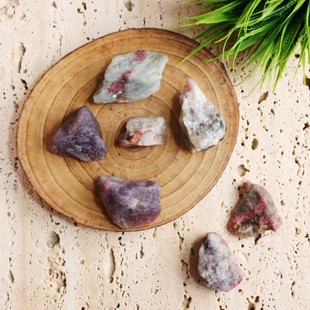 Kalavati Agate Premium Raw Plum Blossom Tourmaline Stone