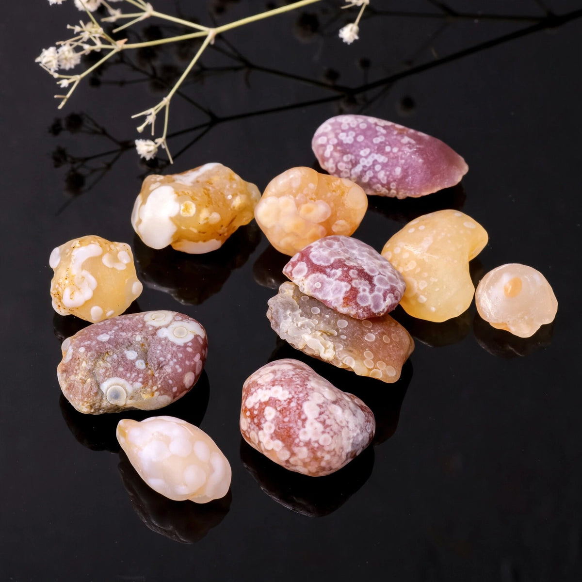 Kalavati Agate Premium Raw Colorful Spotted Gobi Desert Stone