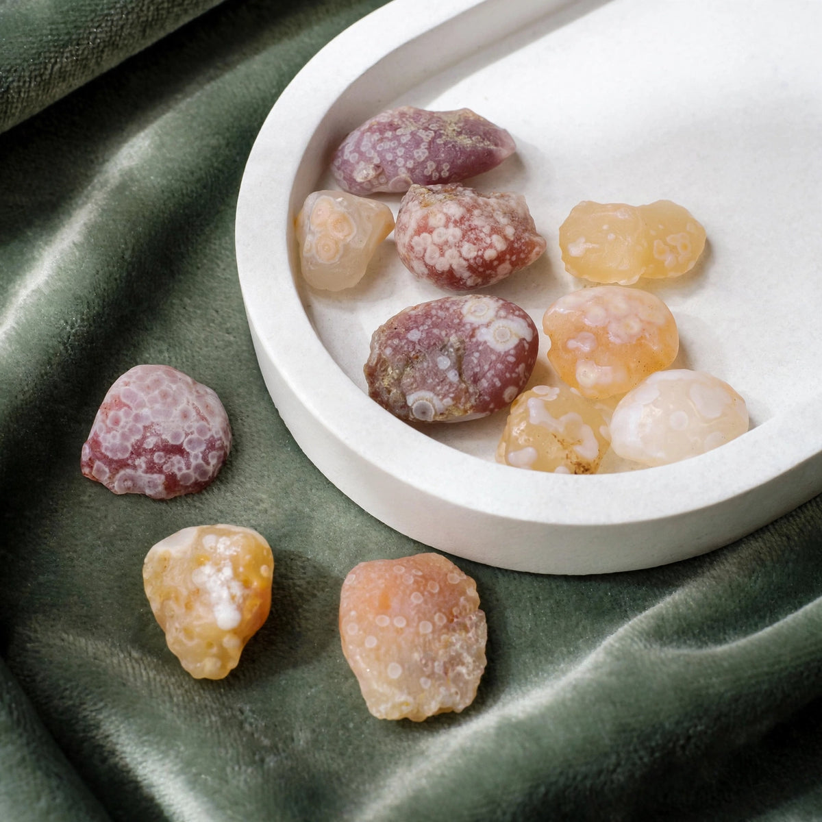 Kalavati Agate Premium Raw Colorful Spotted Gobi Desert Stone