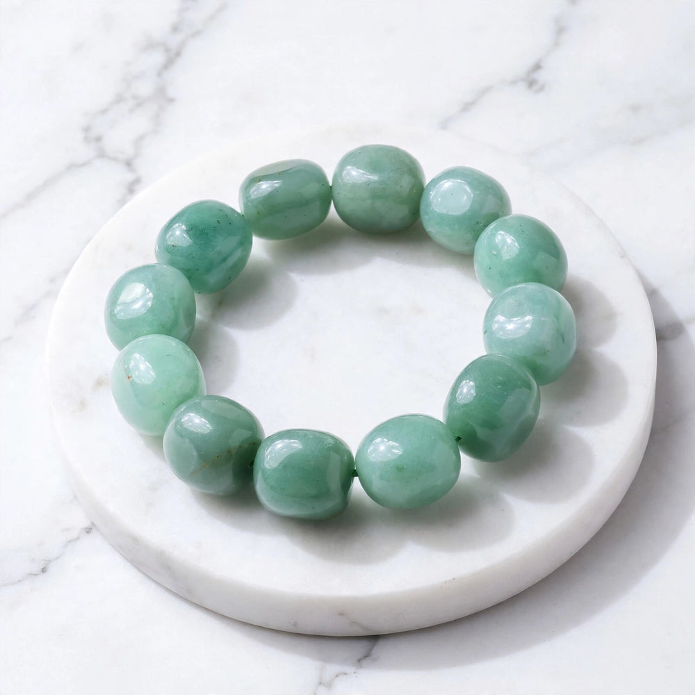 Kalavati Agate Divine Green Aventurine Energy Tumble Bracelet