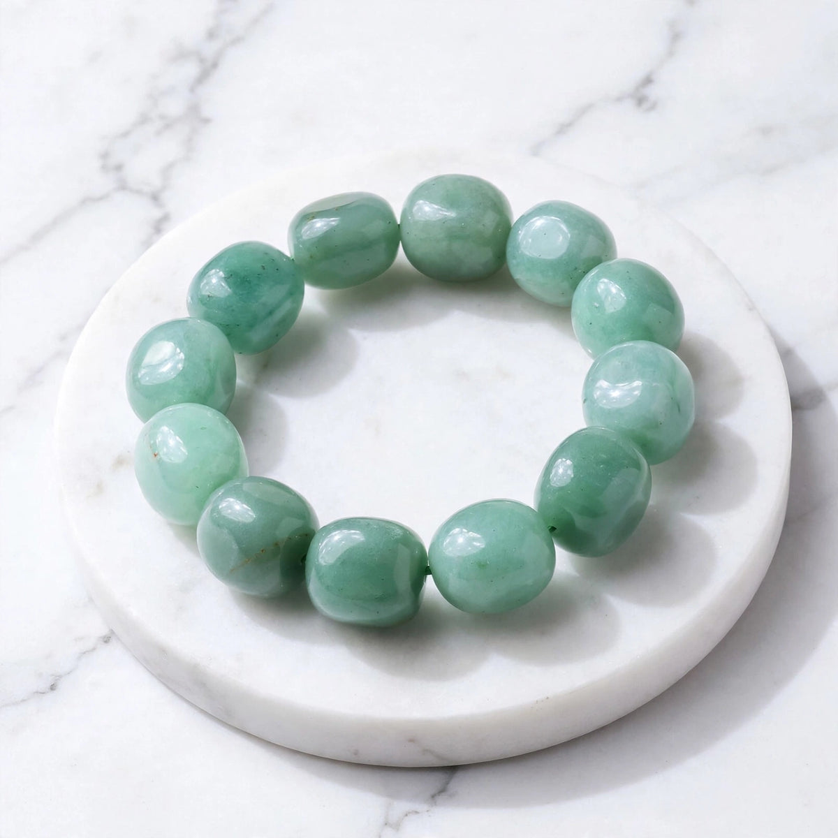 Kalavati Agate Divine Green Aventurine Energy Tumble Bracelet