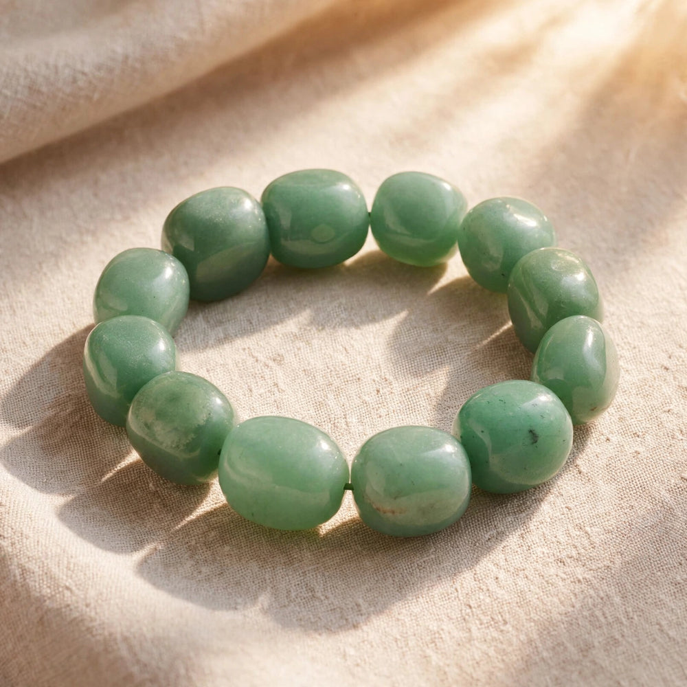 Kalavati Agate Divine Green Aventurine Energy Tumble Bracelet