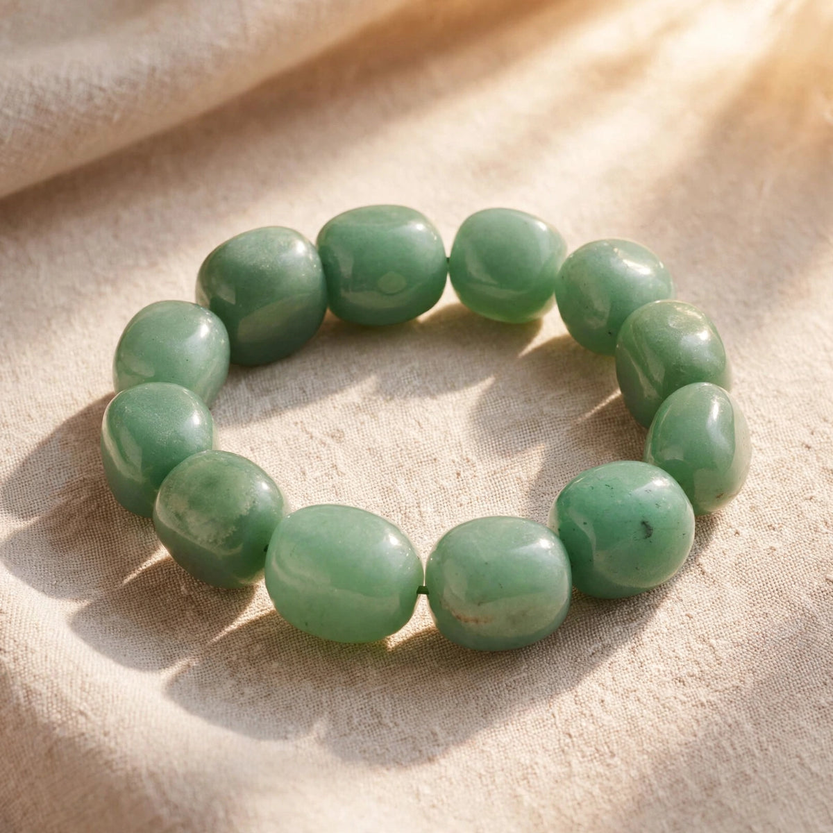 Kalavati Agate Divine Green Aventurine Energy Tumble Bracelet