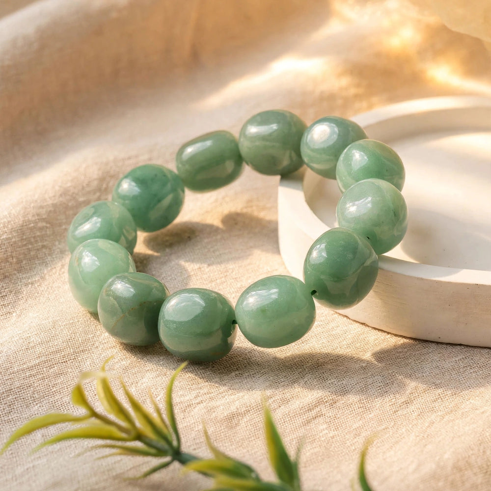 Kalavati Agate Divine Green Aventurine Energy Tumble Bracelet