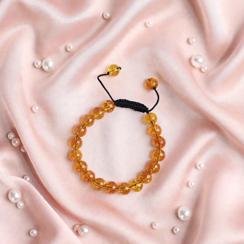 Natural Yellow Citrine Crystal Bracelet